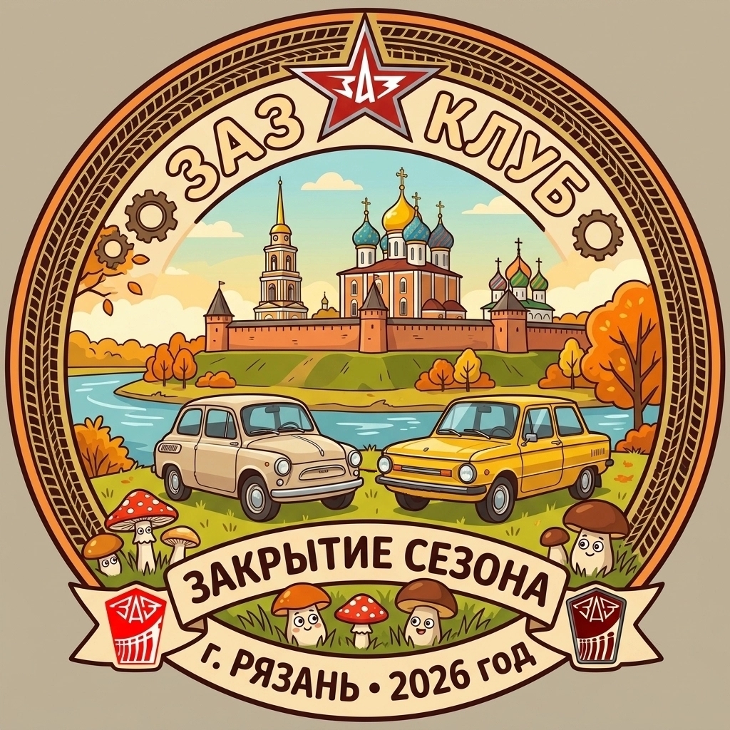 Эмблема закрытия сезона ЗАЗ Клуба в Рязани, 2026